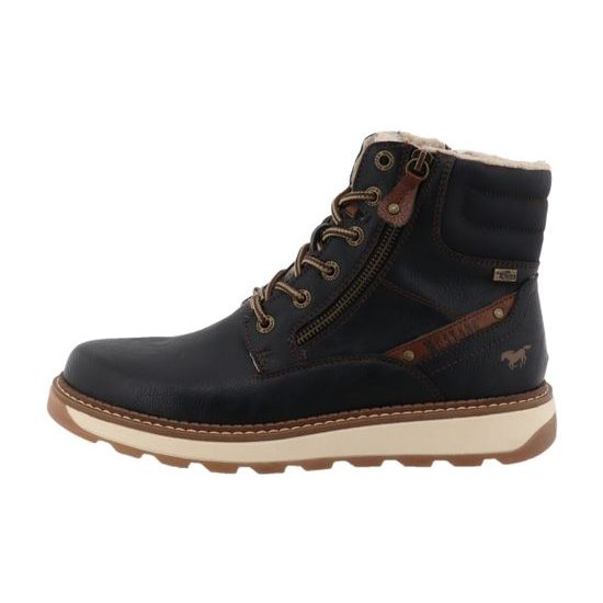 Nadměrné pánské zimní kotníkové boty černé Mustang 15M0131003