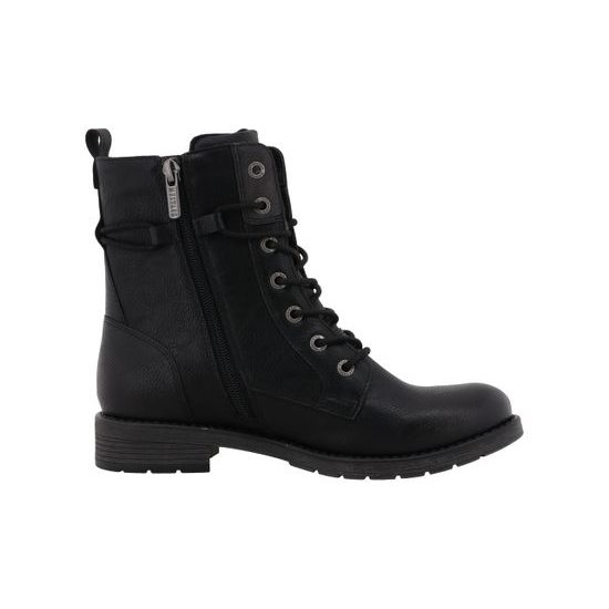 Nadměrné dámské zimní kotníkové boty černé Mustang 15M0052001