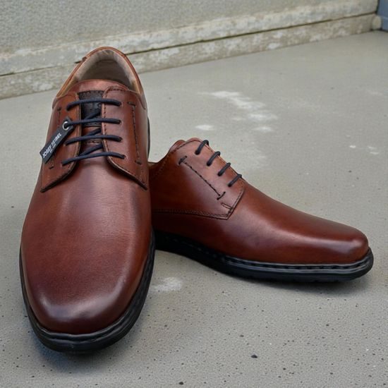 Polobotky pánské hnědé Josef Seibel kožené Alastair 01 na široké chodidlo