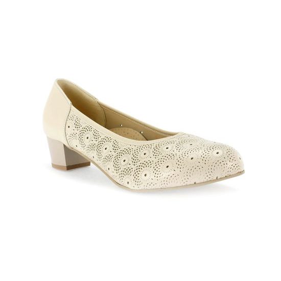 Lodičky De Plus béžové FI-30-K-4010 na široké chodidlo