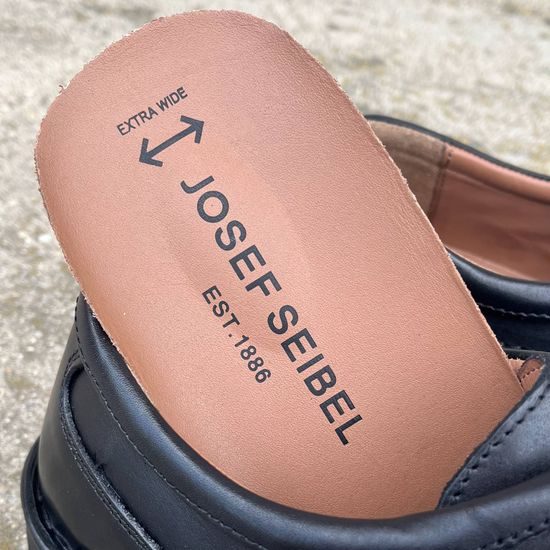 Polobotky pánské černé Josef Seibel kožené Talcott na široké chodidlo