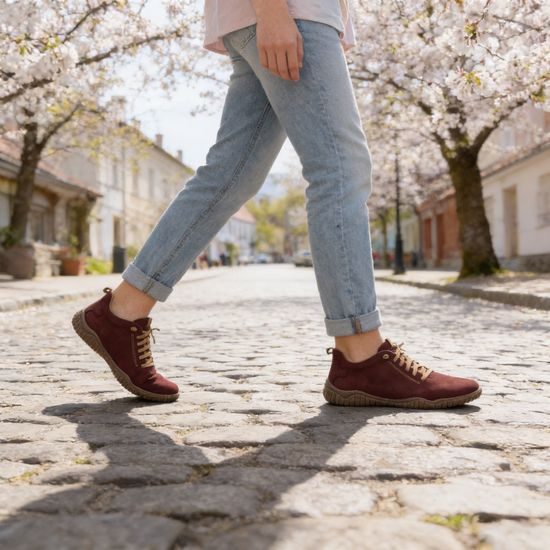 Dámské barefoot polobotky bordo Josef Seibel Wynona 06 široká špička