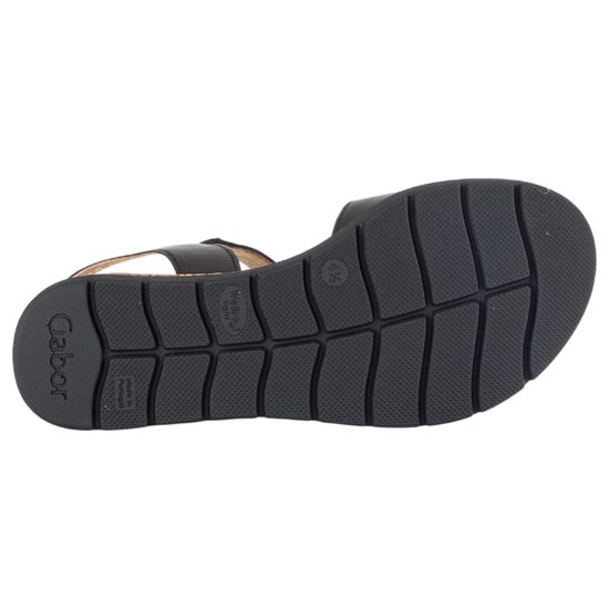 Nadměrné dámské sandály černé Gabor 82.700.57