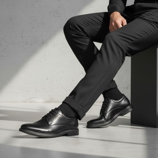 Polobotky pánské černé Josef Seibel kožené Alastair 01 na široké chodidlo