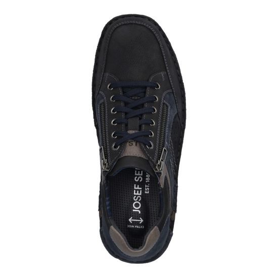 Pánské polobotky modré Josef Seibel New Anvers 87 na široké chodidlo