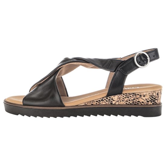 Nadměrné dámské sandály černé Gabor 82.751.27