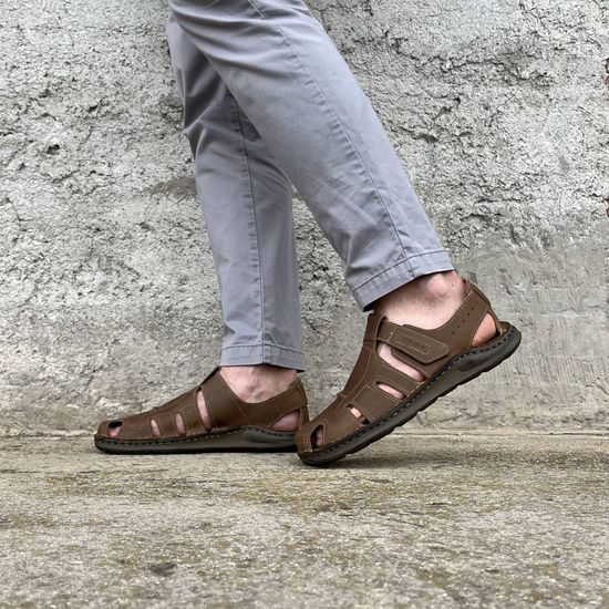 Sandály pánské Josef Seibel Maverick 01 hnědé kožené