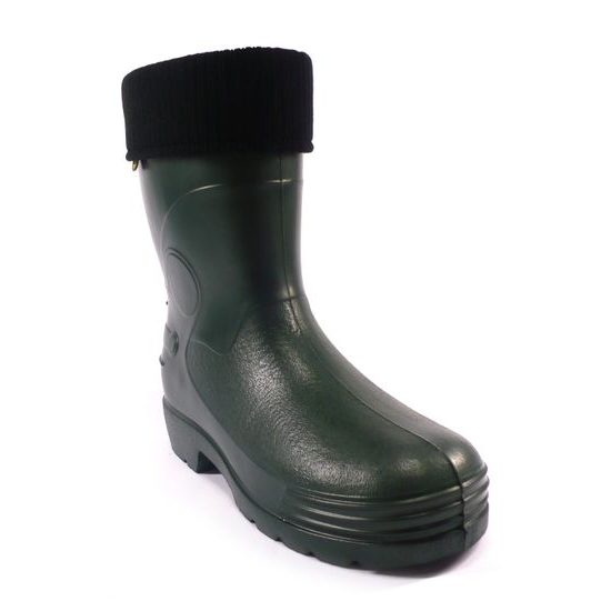 Zateplené holínky Demar Farmer zelené 3910 široká špička