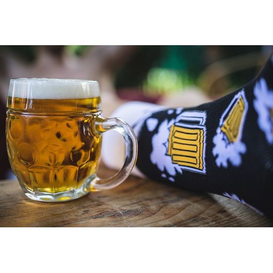 Veselé bavlněné ponožky VoXX PIVoXX 3 páry pivo