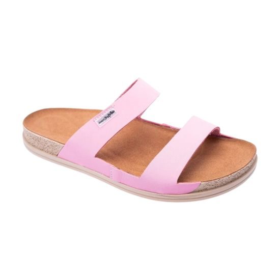 Dámské zdravotní pantofle Medistyle kožené růžové Nora
