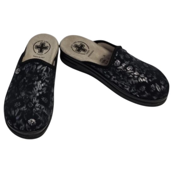 Dámské nazouváky černé Mediline 714 na hallux