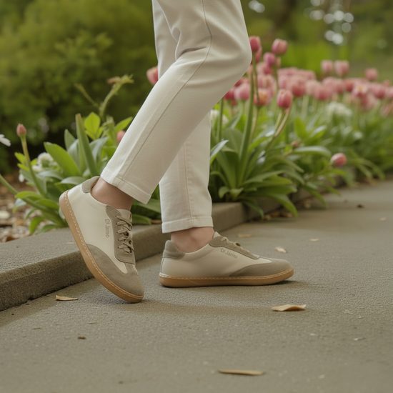 Dámské barefoot tenisky hnědé De Plus EV.BF-01 široká špička