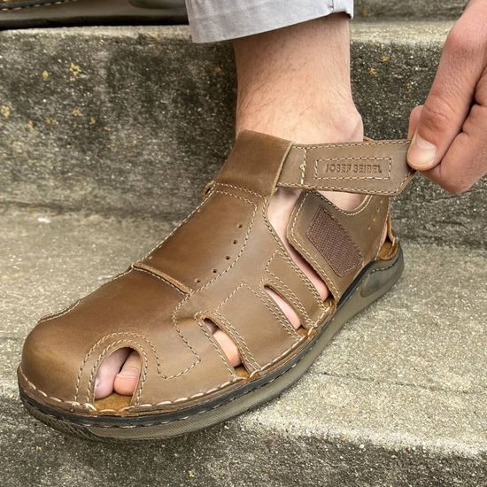 Sandály pánské Josef Seibel Maverick 01 hnědé kožené