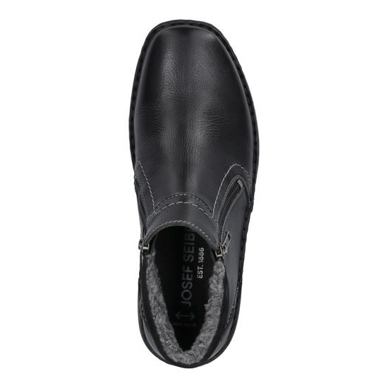 Pánské zimní kotníkové boty kožené Josef Seibel New Anvers 04 černé zateplené na široké chodidlo