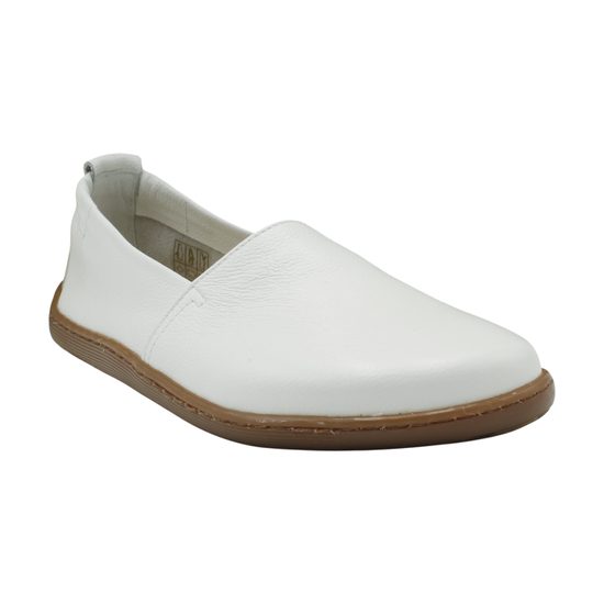 Dámské barefoot mokasíny bílé De Plus F.187-VIOL široká špička