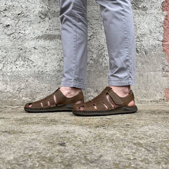 Sandály pánské Josef Seibel Maverick 01 hnědé kožené