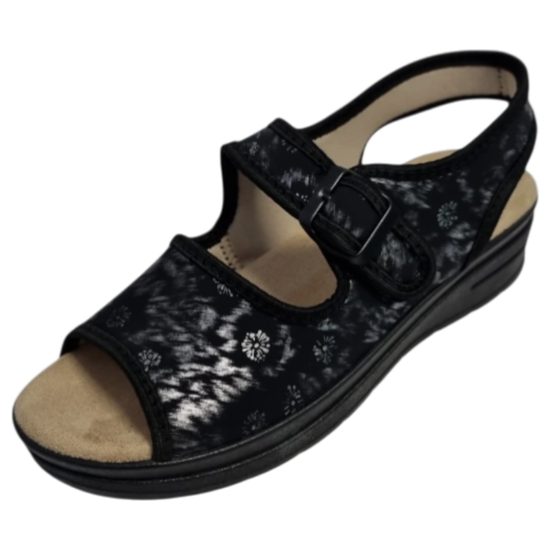 Dámské sandály černé Mediline 24725 na hallux