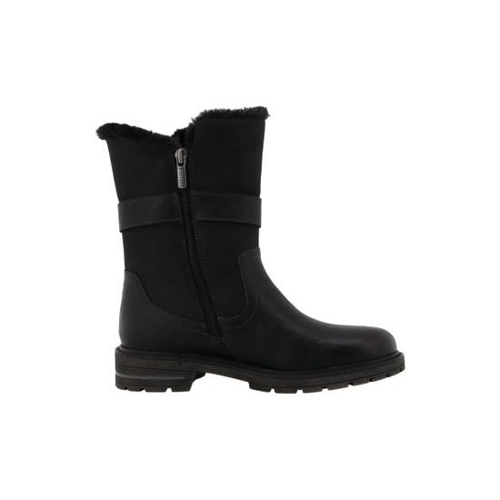 Nadměrné dámské zimní kotníkové boty černé Mustang 15M0022001