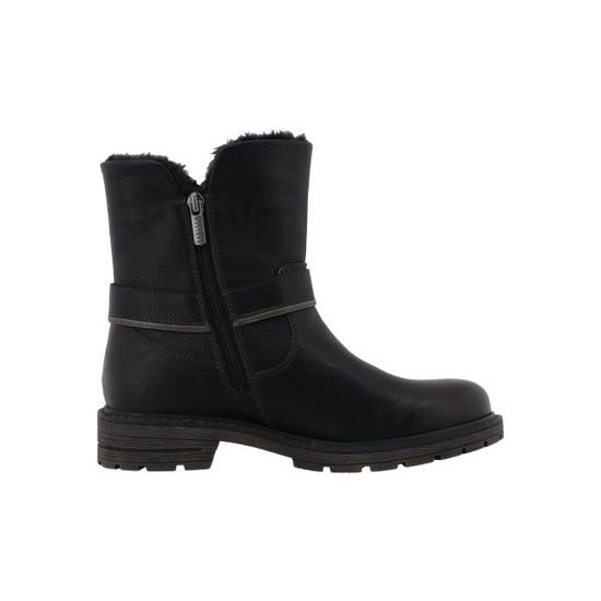 Nadměrné dámské zimní kotníkové boty černé Mustang 15M0022004