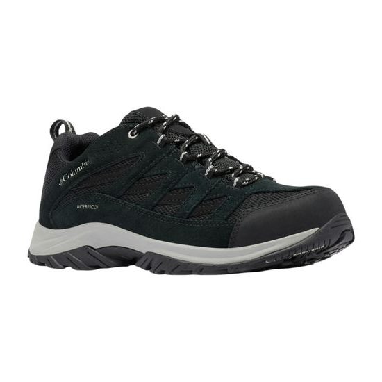 Nadměrné pánské nízké trekové boty černé Columbia Crestwood Waterproof na vysoký nárt