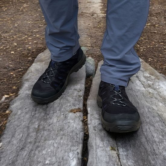 Pánské nízké trekové boty Jomos černé 460995 na široké chodidlo