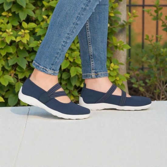 Baleríny modré Remonte elastické R3519-14 na hallux