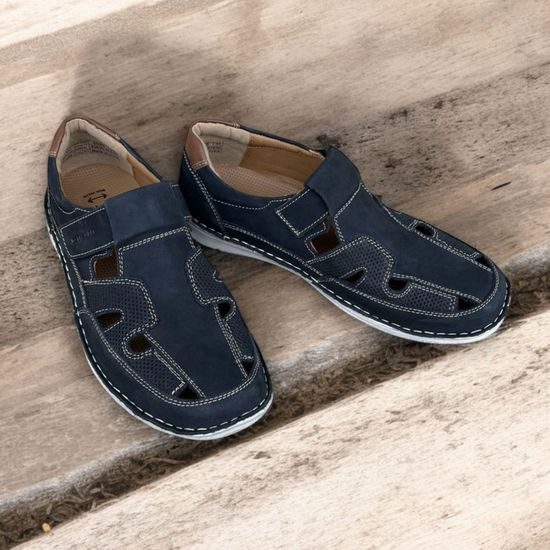 Pánské polobotky modré Josef Seibel New Anvers 81 na široké chodidlo