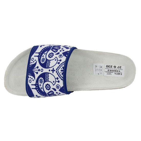 Pantofle Barea bílo-modré 106052