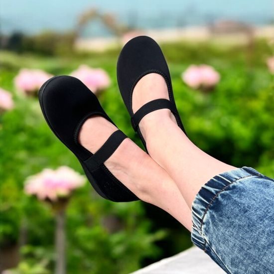 Baleríny černé Mediline elastické 622697 na hallux