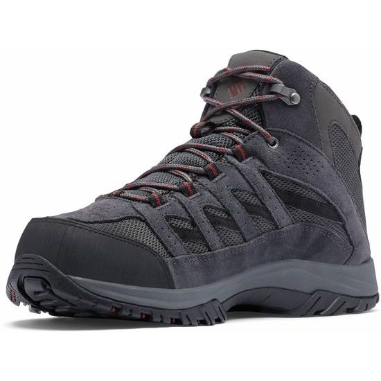 Nadměrné pánské vysoké trekové boty šedé Columbia Crestwood MID Waterproof na vysoký nárt