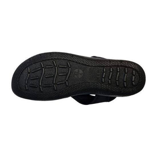 Dámské zdravotní sandály Mediline elastické černé Golden Fit 170 na hallux