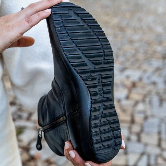 Dámské zimní kotníkové boty kožené Josef Seibel Naly 24 černé zateplené široká špička