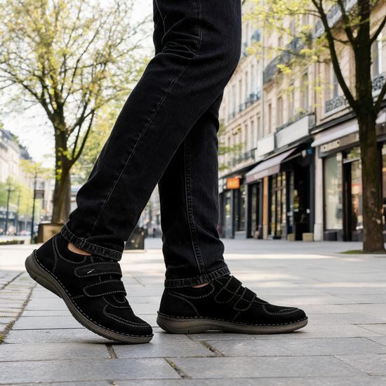 Pánské polobotky černé Josef Seibel New Anvers 16 na široké chodidlo