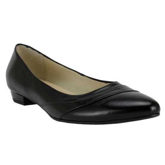 Nadměrné baleríny De Plus černé 9761/0157/477 - black (ostrá špička)