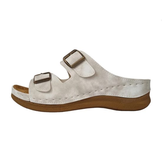 Zdravotní pantofle dámské Mediline bílé 4617 S001