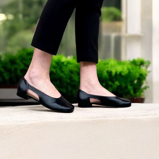 Černé baleríny De Plus F.177-X1-090 - široká špička (Extra široké)