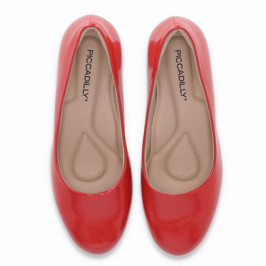 Nadměrné lodičky červené Piccadilly Laura 110072-3305