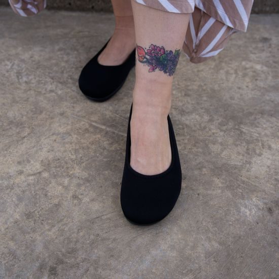 Baleríny černé Mediline elastické 627228 na hallux