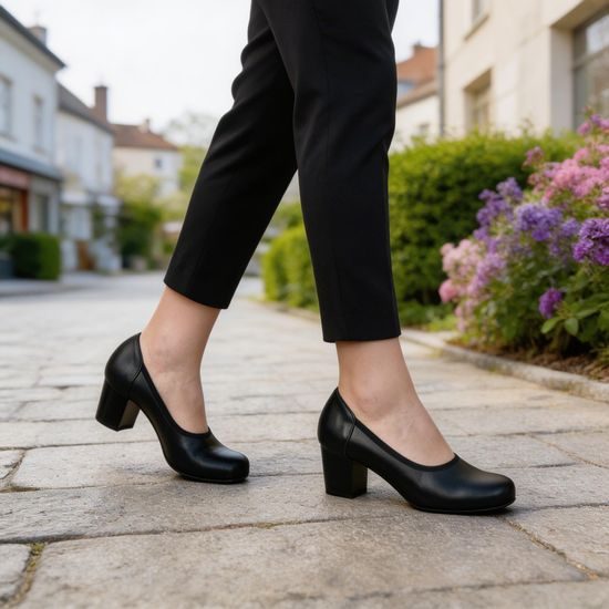 Černé bosolodičky Hana - široká špička (Široké)