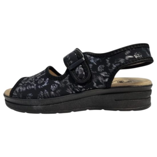 Dámské sandály černé Mediline 24725 na hallux