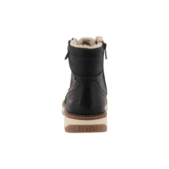 Nadměrné pánské zimní kotníkové boty černé Mustang 15M0131003