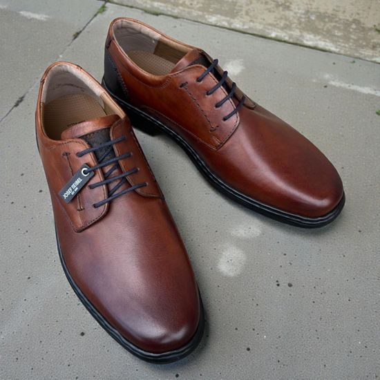 Polobotky pánské hnědé Josef Seibel kožené Alastair 01 na široké chodidlo