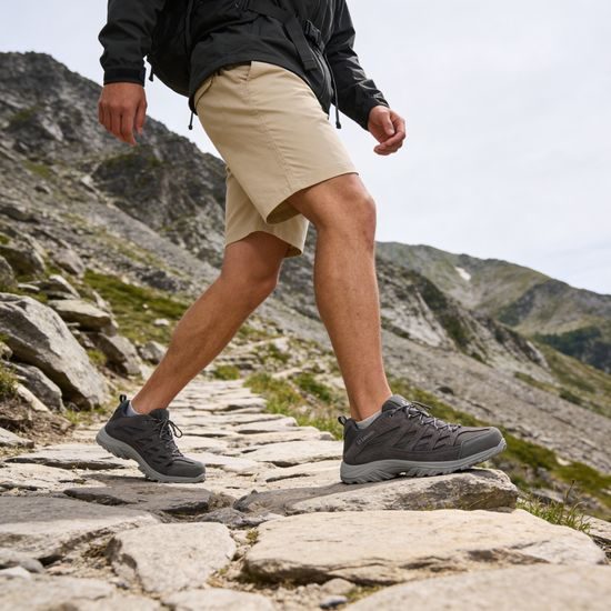 Pánské nízké trekové boty šedé Columbia Crestwood na vysoký nárt