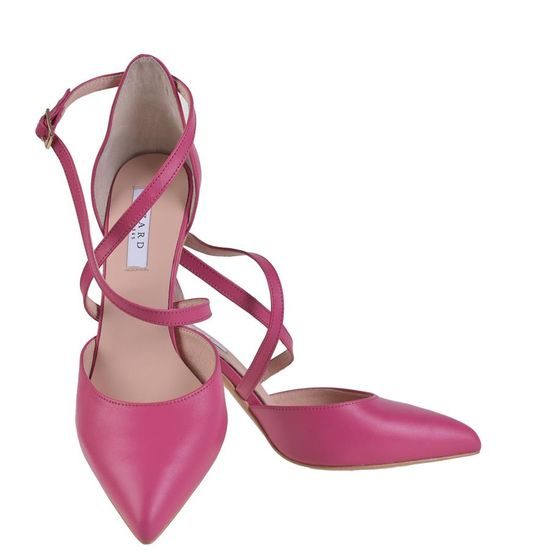 Nadměrné dámské společenské sandály na vysokém podpatku Lizard 9232 růžové leather 5815-0934-02-582