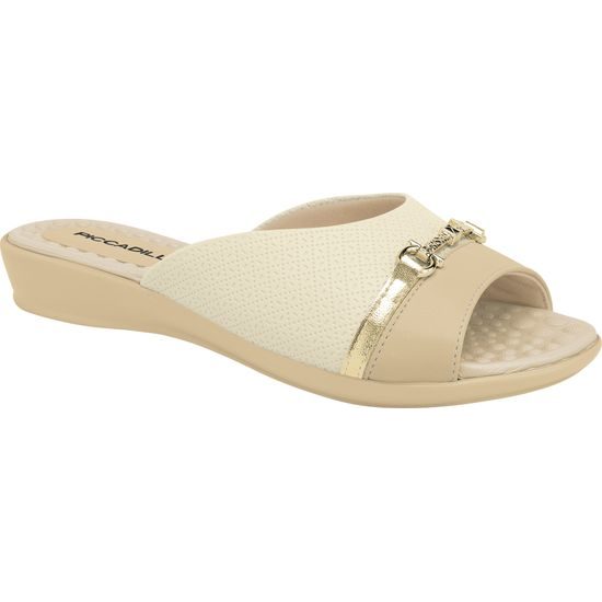 Nadměrné dámské pantofle béžové Piccadilly Camila 500404-14 na hallux