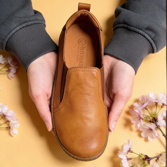 Dámské mokasíny hnědé beBare na hallux