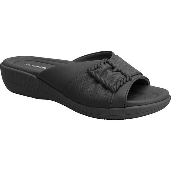 Nadměrné dámské pantofle černé Piccadilly 239022-005 na hallux
