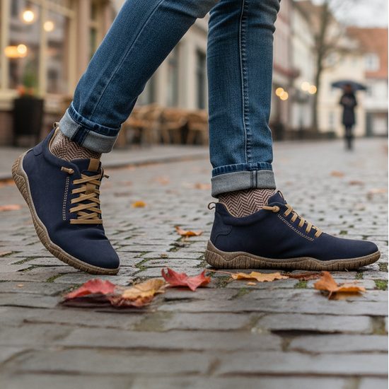 Dámské barefoot polobotky modré Josef Seibel Wynona 06 široká špička