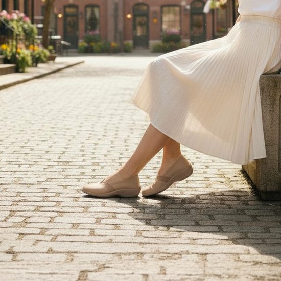 Baleríny béžové Arcopedico elastické Acadia na hallux