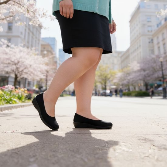 Baleríny černé Mediline elastické 627228 na hallux